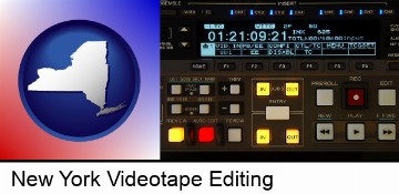 a videotape editing console in New York, NY