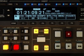 a videotape editing console