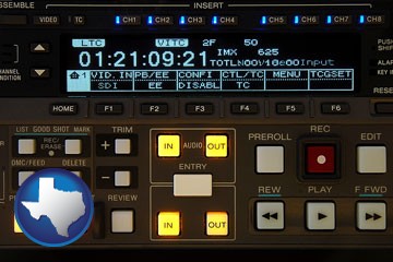 a videotape editing console - with Texas icon