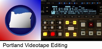 a videotape editing console in Portland, OR